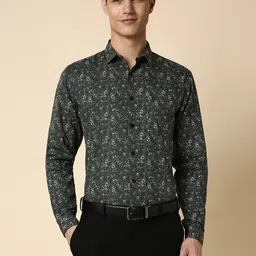 Allen Solly Slim Fit Floral Printed Spread Collar Pure Cotton Formal Shirt-picture-22
