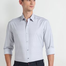 Arrow New York Spread Collar Slim Fit Opaque Printed Cotton Formal Shirt-picture-40