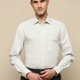 INVICTUS Spread Collar Standard Slim Fit Cotton Opaque Printed Formal Shirt-image-30