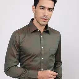 LOUIS STITCH Comfort Abstract Printed Cotton Formal Shirt-picture-49