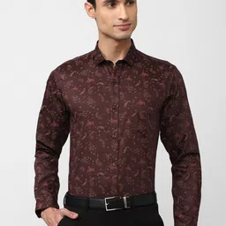 Peter England Slim Fit Ethnic Motif Printed Formal Pure Cotton Shirt-picture-21