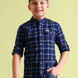 U.S. Polo Assn. Kids Boys Tartan Checks Checked Pure Cotton Casual Shirt-picture-44