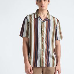 Flying Machine Striped Pure Cotton Casual Shirt-picture-5