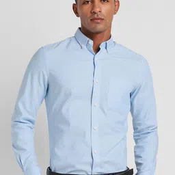 Peter England Elite Slim Fit Cotton Formal Shirt-image-6