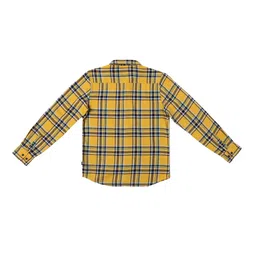 Jack & Jones Boys Yellow Tartan Checks Opaque Checked Casual Shirt image 2