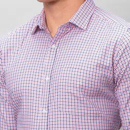 Park Avenue Slim Fit Micro Checked Spread Collar Cotton Formal Shirt image 4