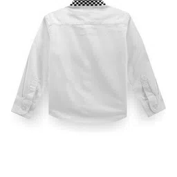 U.S. Polo Assn. Kids Boys Classic Typography Printed Roll-Up Sleeves Pure Cotton Shirt image 3