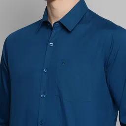 Allen Cooper Spread Collar Slim Fit Casual Shirt image 5