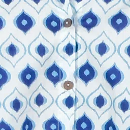 BAESD Boys Relaxed Sit Geometric Printed Spread Collar Short Sleeves Cotton image 2