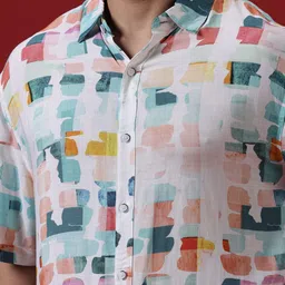 WROGN Comfort Abstract Printed Opaque Acrylic Casual Shirt image 2