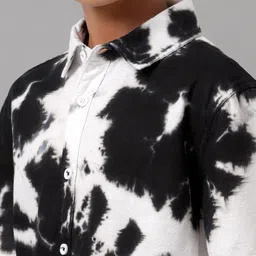 UNDER FOURTEEN ONLY Boys Spread Collar Opaque Printed Cotton Casual Shirt image 5