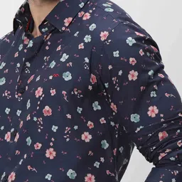 Mufti Plus Size Trim Slim Fit Floral Printed Casual Shirt image 2