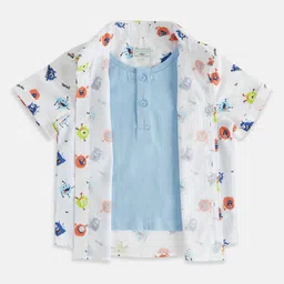 Pantaloons Baby Infants Boys Conversational Printed Cotton Casual Shirt image 2