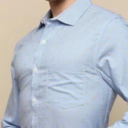 INVICTUS Standard Printed Cotton Spread Collar Slim Fit Opaque Formal Shirt image 5