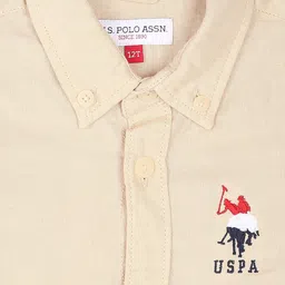 U.S. Polo Assn. Kids Boys Casual Cotton Linen Shirt image 2