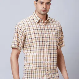 ColorPlus Men Comfort Opaque Checked Casual Shirt image 5