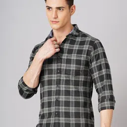 hardsoda by the indian garage co HARDSODA Tartan Checked Regular Fit Casual Shirt image 5