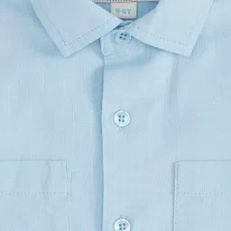 Pantaloons Junior Boys Blue Cotton Casual Shirt image 4