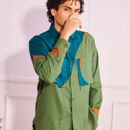 ARTLESS Relaxed Colourblocked Casual Shirt image 3