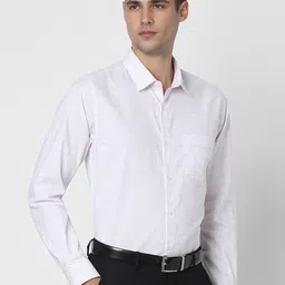 Peter England Men Slim Fit Opaque Windowpane Checked Cotton Formal Shirt image 3