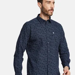 METTLE Men Geometric Printed Opaque Casual Shirt image 3