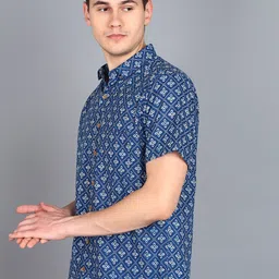 BLOCKS OF INDIA Men Printed Cotton Casual Shirt image 5