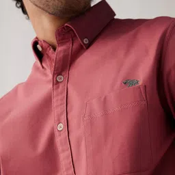 Andamen Oxford Button-Down Collar Slim Fit Cotton Casual Shirt image 4