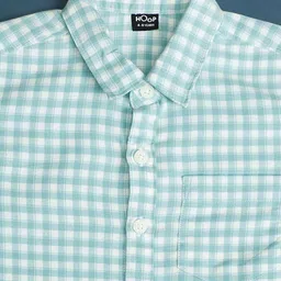 Hoop Boys Regular Fit Gingham Checked Casual Shirt image 4