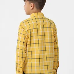KATE & OSCAR Boys Smart Checked Roll-Up Sleeves Cotton Casual Shirt image 2