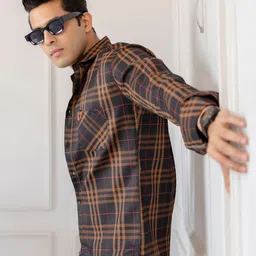 SURHI Relaxed Shepherd Checks Checked Cotton Casual Shirt image 4
