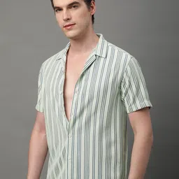 Voroxy Men Modern Opaque Striped Casual Shirt image 4