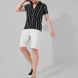 Campus Sutra Classic Vertical Striped Cotton Casual Shirt image 4