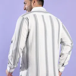 Instafab Plus Size Striped Classic Regular Fit Cotton Casual Shirt image 5