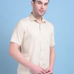 Crimsoune Club Classic Slim Fit Spread Collar Cotton Curved Casual Shirt image 4