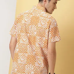 Thomas Scott Printed Smart Slim Fit Opaque Casual Shirt image 4