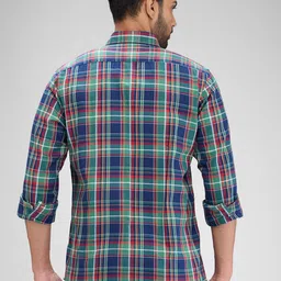 ColorPlus Men Tartan Checks Opaque Checked Casual Shirt image 5