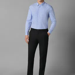 Luxure by Louis Philippe Slim Fit Checked Cotton Formal Shirt image 5