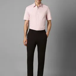 Louis Philippe Spread Collar Checked Pure Cotton Formal Shirt image 5