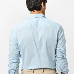 RARE RABBIT Men Flees Slim Fit Spread Collar Cotton Shirt image 2