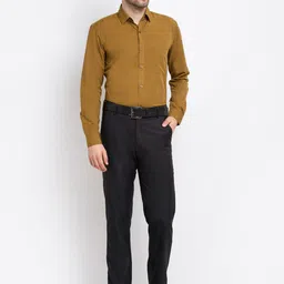 JAINISH Men Mustard Yellow Opaque Formal Shirt image 3