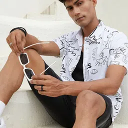 Campus Sutra Abstract Printed Classic Regular Fit Casual Shirt-picture-35