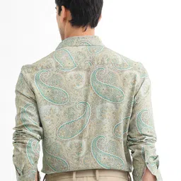 RARE RABBIT Men Rego Ethnic Motifs Printed Slim Fit Shirt image 4