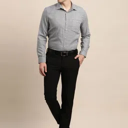 Turtle Men Micro Disty Spread Collar Pure Cotton Formal Shirt image 4