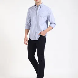 Tommy Hilfiger Men Button-Down Collar Solid Cotton Casual Shirt image 2