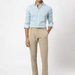 RARE RABBIT Men Flees Slim Fit Spread Collar Cotton Shirt image 4