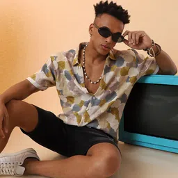 Campus Sutra Classic Abstract Printed Cotton Casual Shirt image 5