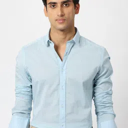 RARE RABBIT Men Flees Slim Fit Spread Collar Cotton Shirt image 5