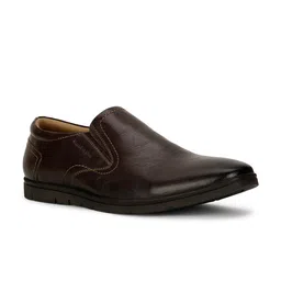 Hush Puppies Men Textured Leather Formal Slip-On Shoes-picture-21
