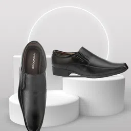 Provogue Men Black Solid Synthetic Slip-On Shoes-picture-27