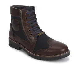 Royal Enfield Men Leather High-Top Boots-picture-16